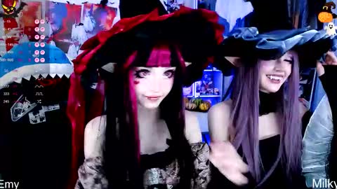 Emy and MilkyCute today    MY TG CHANNEL online show from October 31, 8:35 pm