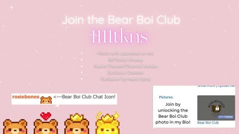 Snapshot of rosiebones chatting on October 6, 9:08 pm Rosie Bones online show from October 6, 9:08 pm