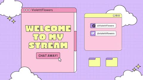 Snapshot of violetttflowers chatting on October 27, 10:48 pm Violet Flowers online show from October 27, 10:48 pm