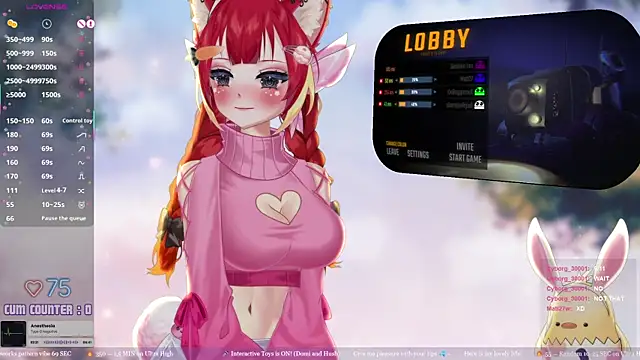 LewdFoxy VT online show from April 3, 6:39 pm