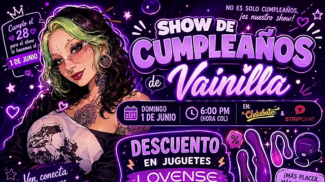 vainilla doll online show from June 5, 1:53 am