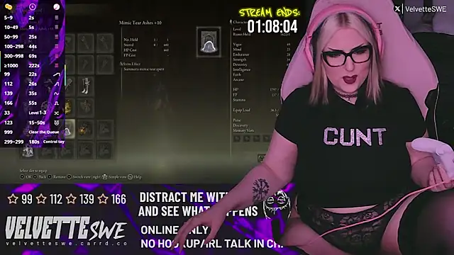 VelvetteSWE online show from July 7, 5:27 pm