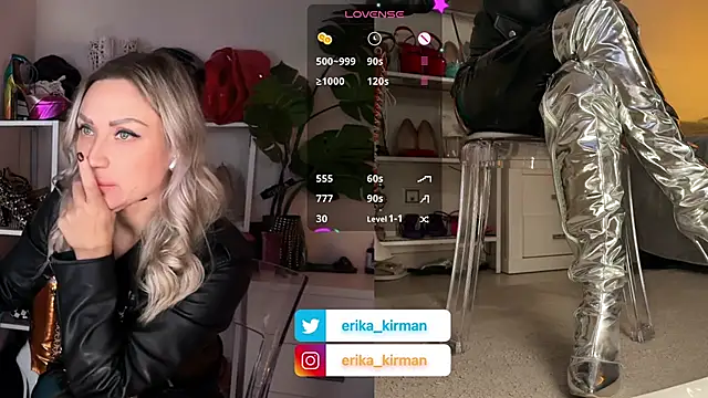 Erika Kirman online show from January 19, 2:57 pm